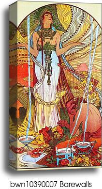 L'Estampe Moderne Salammbô  by Alphonse Mucha, Canvas Print