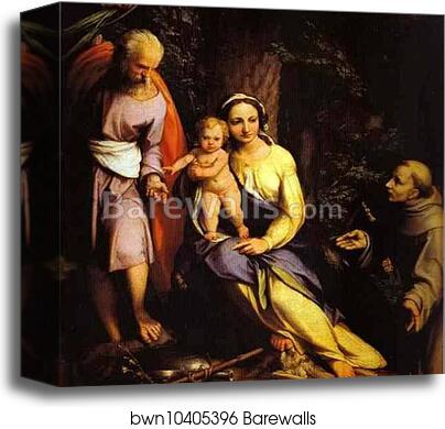 The Rest on the Flight into Egypt by Correggio, Canvas Print