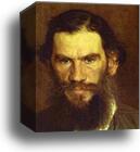 Portrait of Leo Tolstoy. Detail by Ivan Kramskoy, Canvas Print