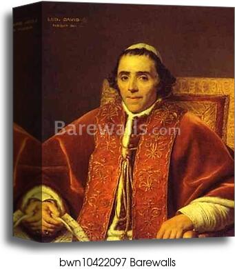 Portrait of Pope Pius VII by Jacques-Louis David, Canvas Print