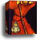 St. Christopher. Reverse Side of St. Elizabeth Panel by Lucas Cranach The Elder, Canvas Print