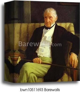Portrait of Hilaire de Gas by Edgar Degas, Canvas Print