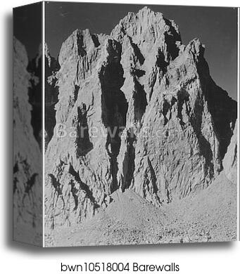 Mt. Winchell, Kings River Canyon (Proposed as a national park), California, 1936. (vertical orientation).  Photographs of National Parks and Monuments, compiled 1941 - 1942, documenting the period ca. 1933 - 1942 by Ansel Adams (1902-1984), Canvas Print