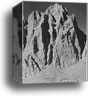 Mt. Winchell, Kings River Canyon (Proposed as a national park), California, 1936. (vertical orientation).  Photographs of National Parks and Monuments, compiled 1941 - 1942, documenting the period ca. 1933 - 1942 by Ansel Adams (1902-1984), Canvas Print