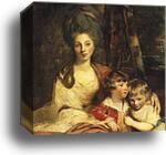 Lady Elizabeth Delmé and Her Children. Detail by Sir Joshua Reynolds, Canvas Print
