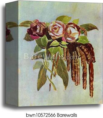 Roses and Catkins by Victor Borisov-Musatov, Canvas Print