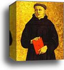 Augustinian Saint. Panel of the Sant'Agostino altarpiece by Piero Della Francesca, Canvas Print