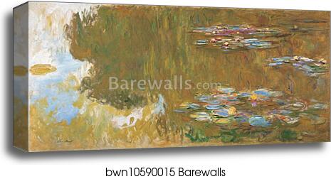 The Water Lily Pond, c. 1917-19 by Claude Monet, Canvas Print