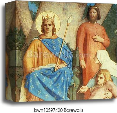 Saint Louis Rendering Justice. Detail by William-Adolphe Bouguereau, Canvas Print