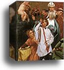 Cimabue's Celebrated Madonna is Carried in Procession through the Streets of Florence; in front of the Madonna, and Crowned with Laurels, walks CImabue Himself, with his Pupil Giotto; behind It Arnolfo Di Lapo, Gaddo Gaddi, Andrea Tafi, Niccola Pisano, Bu by Frederick Leighton, Canvas Print