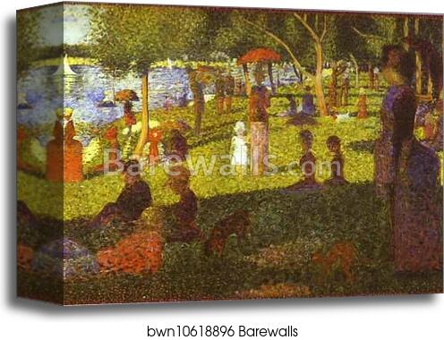 Study for A Sunday on La Grande Jatte by Georges Seurat, Canvas Print
