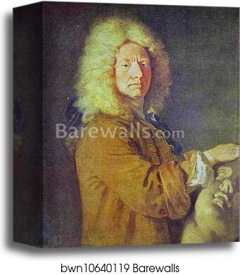 Portrait of M. Pater by Jean-Antoine Watteau, Canvas Print