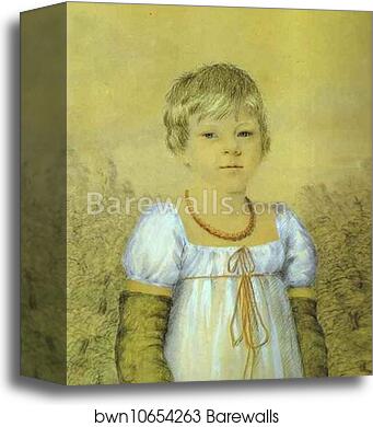 Portrait of a Girl by Alexander Orlowski, Canvas Print