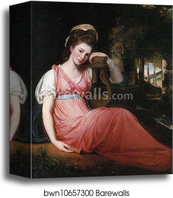 Mrs John Birch by George Romney, Canvas Print