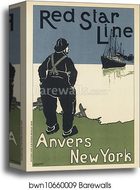 Red Star Line by Henri Cassiers, Canvas Print