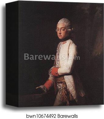 Portrait of George Augustus of Mecklenburg by Allan Ramsay, Canvas Print