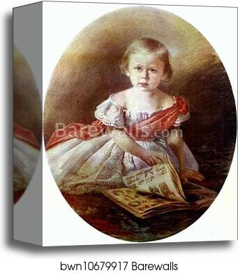 Portrait of a Girl by Ivan Kramskoy, Canvas Print