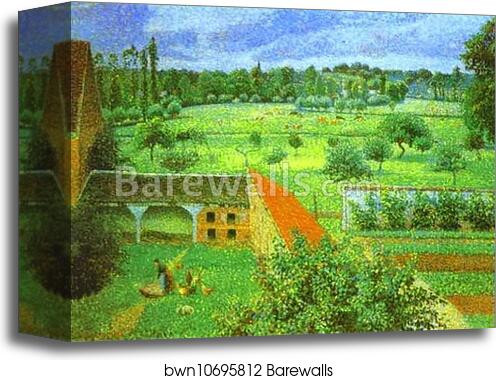 View from the Artist's Window at Eragny by Camille Pissarro, Canvas Print View from the Artist's Window at Eragny by Camille Pissarro, Canvas Print