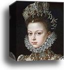 Portrait of the Infanta Isabella Clara Eugenia. Detail by Sofonisba Anguissola, Canvas Print