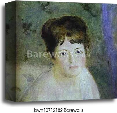 Head of a Woman by Pierre-Auguste Renoir, Canvas Print
