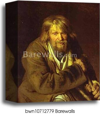 Portrait of an Old Peasant by Ivan Kramskoy, Canvas Print