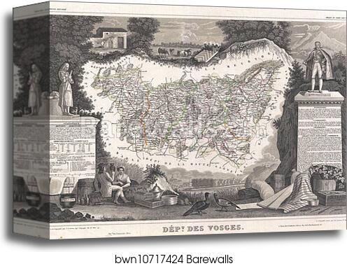Dept. des Vosges by Victor Jules Levasseur, Canvas Print Dept. des Vosges by Victor Jules Levasseur, Canvas Print