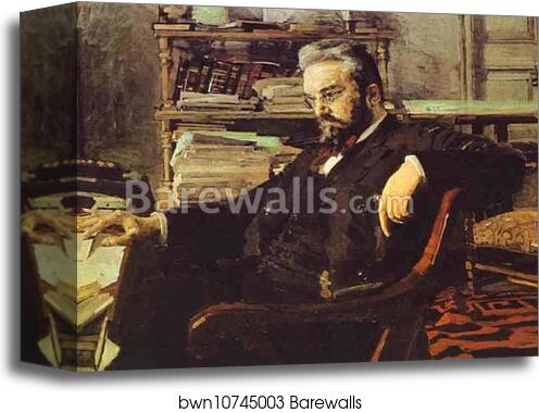 Portrait of a Businessman K. Artsybushev by Mikhail Vrubel, Canvas Print