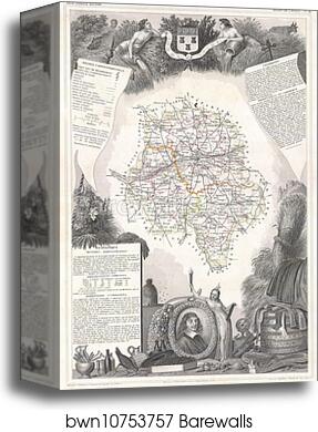 Dept. De L’Indre et Loire by Victor Jules Levasseur, Canvas Print