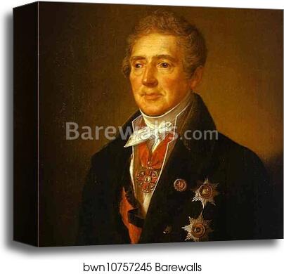 Portrait of I. I. Dmitriyev by Vasily Tropinin, Canvas Print Portrait of I. I. Dmitriyev by Vasily Tropinin, Canvas Print
