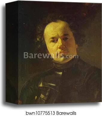 Portrait of Ya. F. Yanenko with Armour by Karl Brulloff, Canvas Print Portrait of Ya. F. Yanenko with Armour by Karl Brulloff, Canvas Print