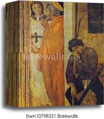 The Liberation of St. Peter from Prison. Detail by Filippino Lippi, Canvas Print