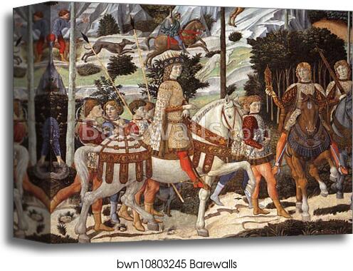 Procession of the Magus Balthazar. Detail by Benozzo Gozzoli, Canvas Print Procession of the Magus Balthazar. Detail by Benozzo Gozzoli, Canvas Print