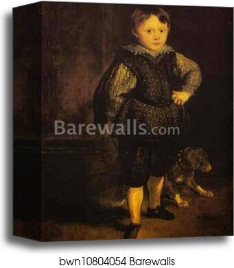 Portrait of Filippo Cattaneo, Son of Marchesa Elena Grimaldi by Sir Anthony Van Dyck, Canvas Print