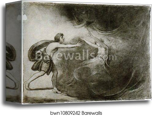 Eurydice Floating into Hell by George Romney, Canvas Print
