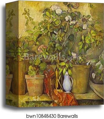 Flower Pots by Paul Cézanne, Canvas Print