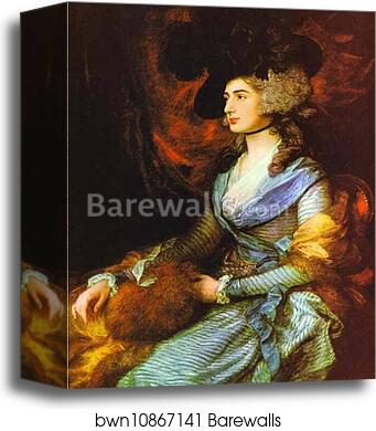 Mrs. Sarah Siddons by Thomas Gainsborough, Canvas Print