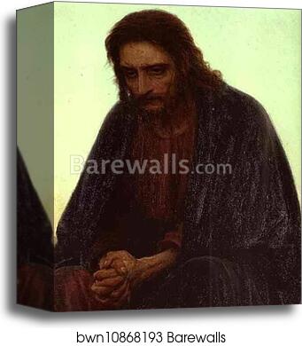 Christ in the Desert. Detail by Ivan Kramskoy, Canvas Print Christ in the Desert. Detail by Ivan Kramskoy, Canvas Print