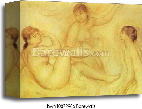 The Bathers by Pierre-Auguste Renoir, Canvas Print