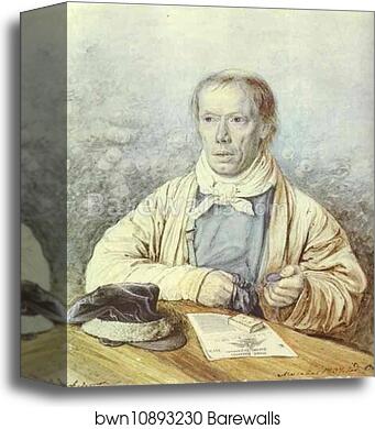 Portrait of A. I. Fedotov, the Artist's Father by Pavel Fedotov, Canvas Print