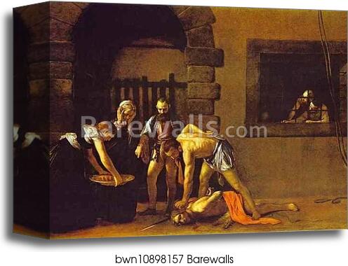 The Beheading of St. John the Baptist by Caravaggio, Canvas Print