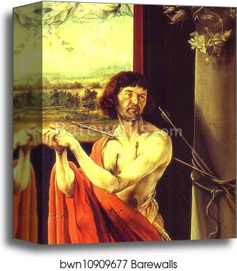 St. Sebastian. Detail by Matthias Grünewald, Canvas Print