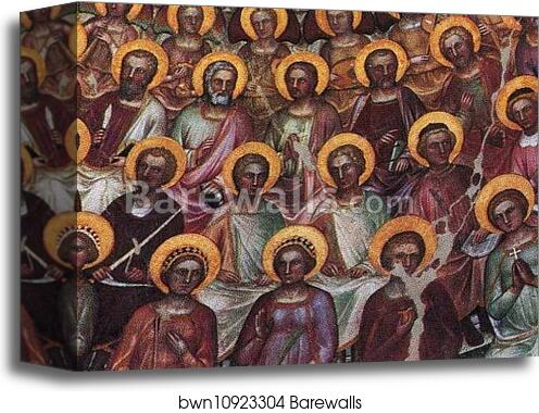 Paradise. Dome frescoes by Giusto De’ Menabuoi, Canvas Print