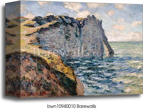 The Cliff of Aval, Etrétat by Claude Monet, Canvas Print