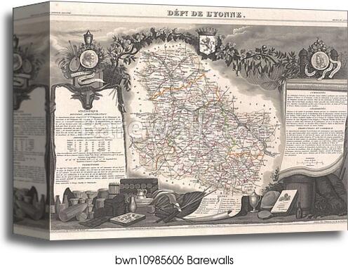 Dept. de l'Yonee by Victor Jules Levasseur, Canvas Print Dept. de l'Yonee by Victor Jules Levasseur, Canvas Print