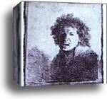 Self-Portrait Open-Mouthed by Rembrandt Harmenszoon Van Rijn, Canvas Print