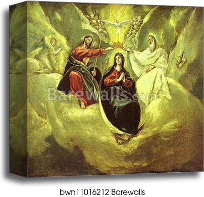 The Coronation of the Virgin by El Greco, Canvas Print