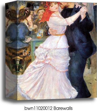 Dance at Bougival by Pierre-Auguste Renoir, Canvas Print