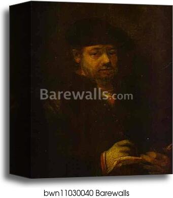 Self-Portrait with a Sketch-Book by Rembrandt Harmenszoon Van Rijn, Canvas Print Self-Portrait with a Sketch-Book by Rembrandt Harmenszoon Van Rijn, Canvas Print