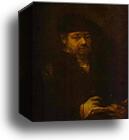 Self-Portrait with a Sketch-Book by Rembrandt Harmenszoon Van Rijn, Canvas Print