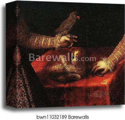 Portrait of the Infantas Isabella Clara Eugenia and Catalina Micaela. Detail by Sofonisba Anguissola, Canvas Print